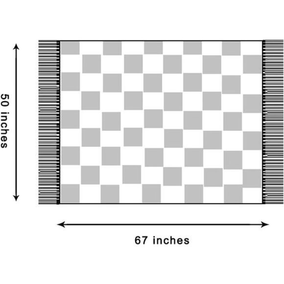 Super Soft Vintage Fluffy Plaid Throw Blanket-100% Acrylic Cashmere-Like - Picture 7 of 8